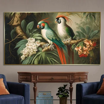 Тропические попугаи на дереве, сделай сам, 5D Алмазная живопись, Алмазная мозаика, Птицы, вышивка крестиком, Распродажа подарков для любителей попугаев