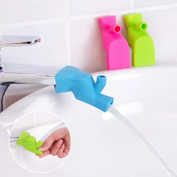 Удлинитель насадки для раковины в ванной Резиновый эластичный удлинитель для водопроводного крана Кухонные принадлежности для мытья рук ребенком