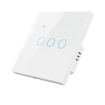 Умный сенсорный выключатель Tuya EU US Wifi 1/2/3/4 Gang Настенный выключатель Smart Life APP Поддержка дистанционного управления Alexa Home Alice