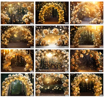 Фон для фотосъемки Цветы в стиле бохо Юбилейная церемония Свадебный душ Украшение свадебной вечеринки Фотофон Студия