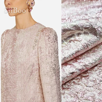 Французский стиль 3D пузырькового тиснения розовый металлик жаккардовая ткань для летнего блейзера костюма платья telas tecidos stoffen SP6078