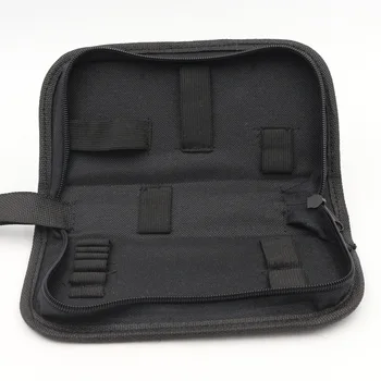 Черная многофункциональная холщовая сумка для часов, портативная сумка для инструментов, сумка для хранения на молнии