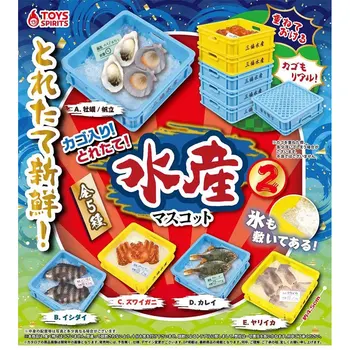 Японский Бандай, натуральная Гача, масштабная модель, миниатюрная модель повседневной жизни, сцена водного рынка, игрушки-фигурки из морепродуктов