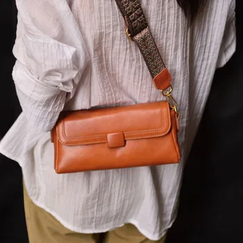 AETOO Женская сумка Fakun на одно плечо, ручная сумка через плечо, женская кожаная мягкая воловья нейтральная повседневная сумка в стиле ретро, сумка-мессенджер ba