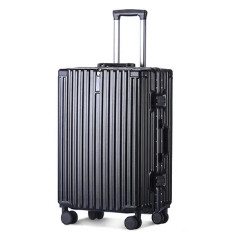KANGSHILU 2023 Новый ПК ABS, 24-дюймовая 26-дюймовая Алюминиевая рама, Посадочный чемодан, Предметы первой необходимости, пароль для путешествий, Крупногабаритный багаж