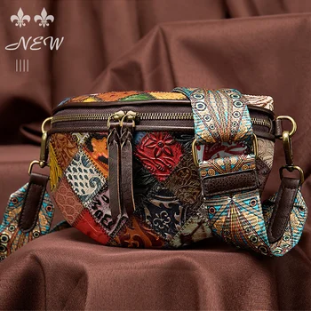 Женская дизайнерская кожаная нагрудная сумка в богемном стиле, поясная сумка через плечо, женская модная перевязь s 2024, хит продаж.