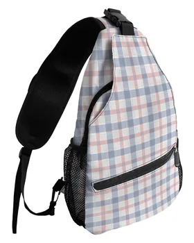 Нагрудные сумки в клетку геометрического плетения для женщин, мужчин, водонепроницаемые сумки-мессенджеры, женские дорожные спортивные сумки через плечо на одно плечо