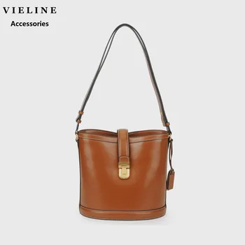 Новая женская сумка VIELINE из натуральной кожи, большая вместительная сумка на одно плечо, сумка через плечо