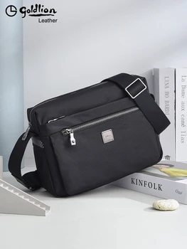 Оригинальная роскошная дизайнерская спортивная сумка Goldlion через плечо большой емкости из водонепроницаемой ткани Оксфорд, мужской холщовый рюкзак для отдыха