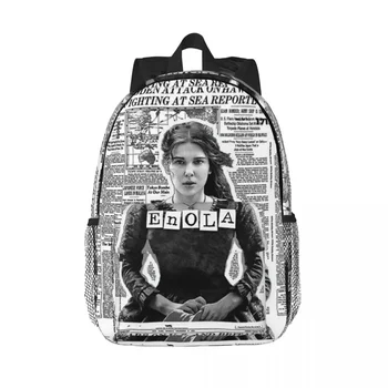 Рюкзаки Enola Holmes Для мальчиков и девочек, Сумка для книг, повседневные школьные сумки для студентов, рюкзак для ноутбука, сумка через плечо Большой емкости