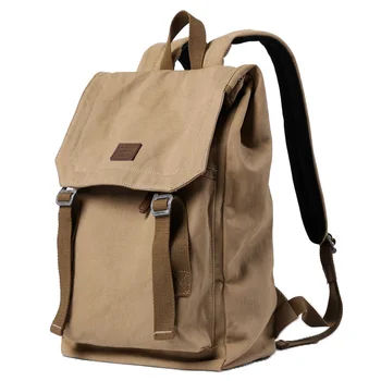 Холщовый рюкзак, винтажный рюкзак для ноутбука, школьный рюкзак для колледжа, подходит для 15,6-дюймового рюкзака для мужчин